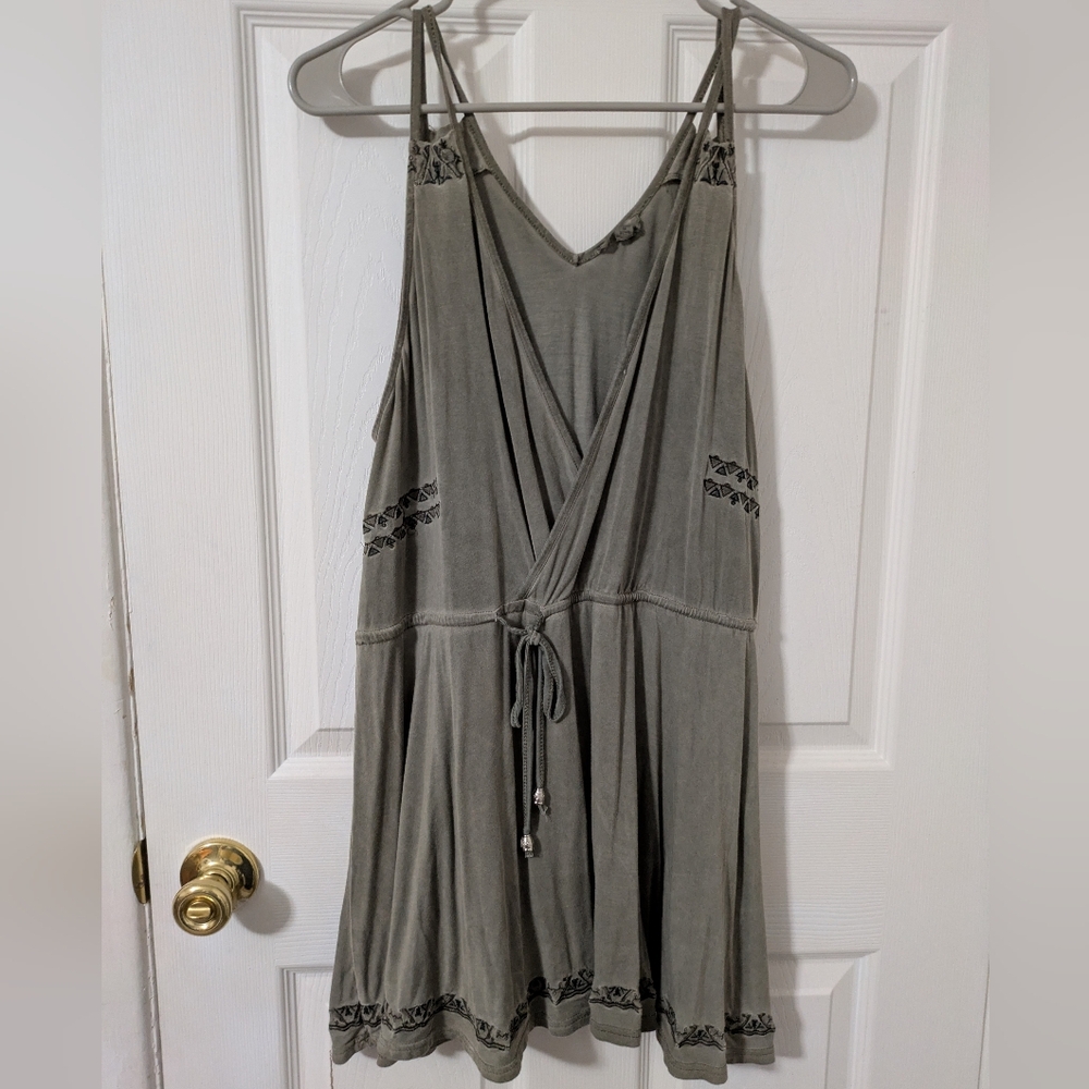 POL Oversized Olive Green Sleeveless Tunic